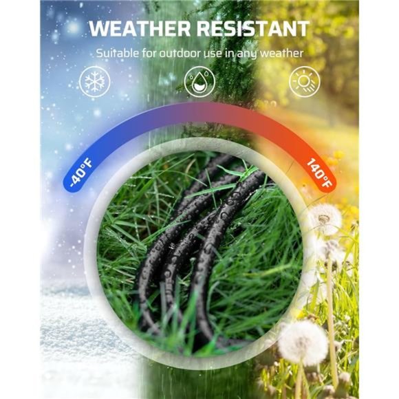 DEWENWILS Extension Cord Multiple Outlet Weatherproofs, 15 FT Pack of 2, Black - Picture 6 of 6